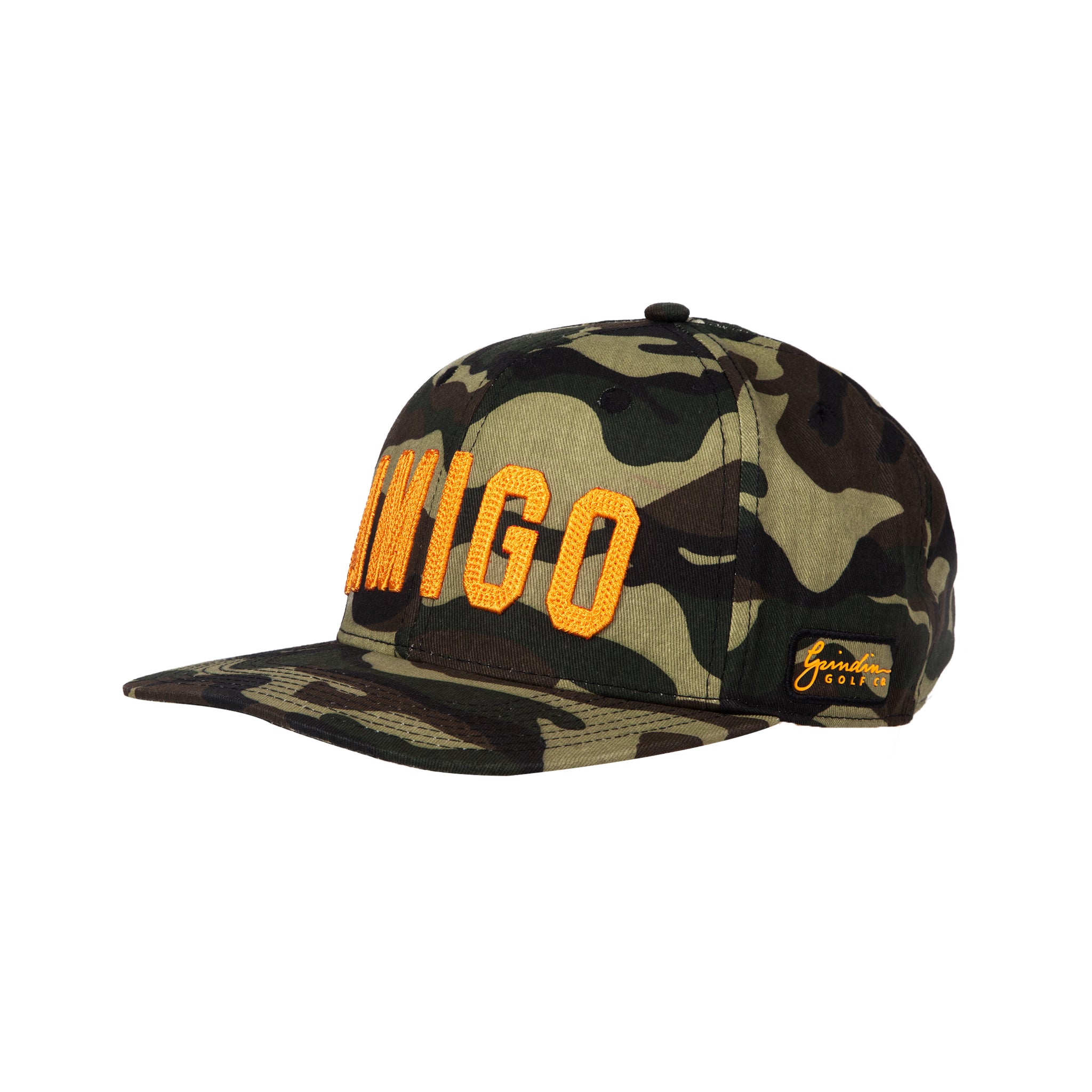 AMIGO Snapback Hat - Camo / Orange