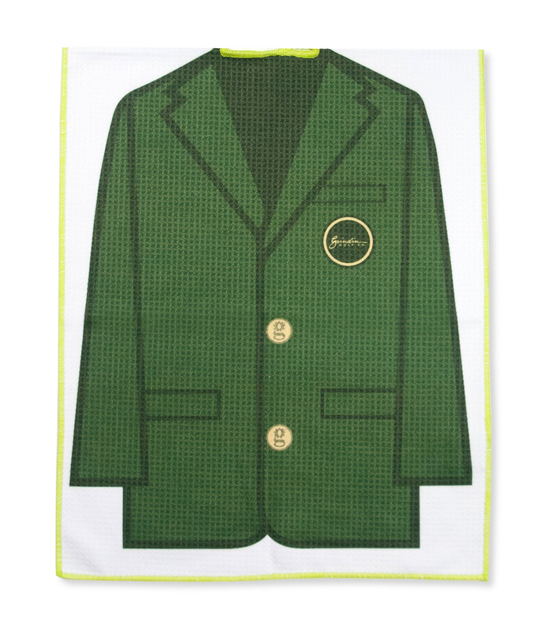Green Jacket Logo Waffle Golf Towel