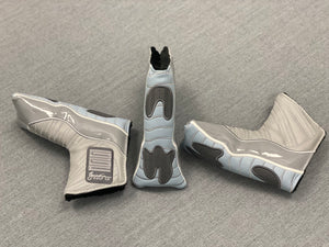 MJ Patent Leather XI Blade Putter Cover - Cool Grey