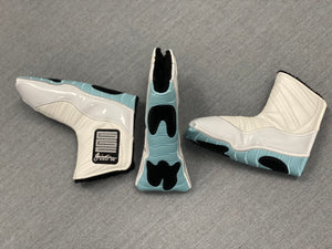 MJ Patent Leather XI Blade Putter Cover - Carolina Blue