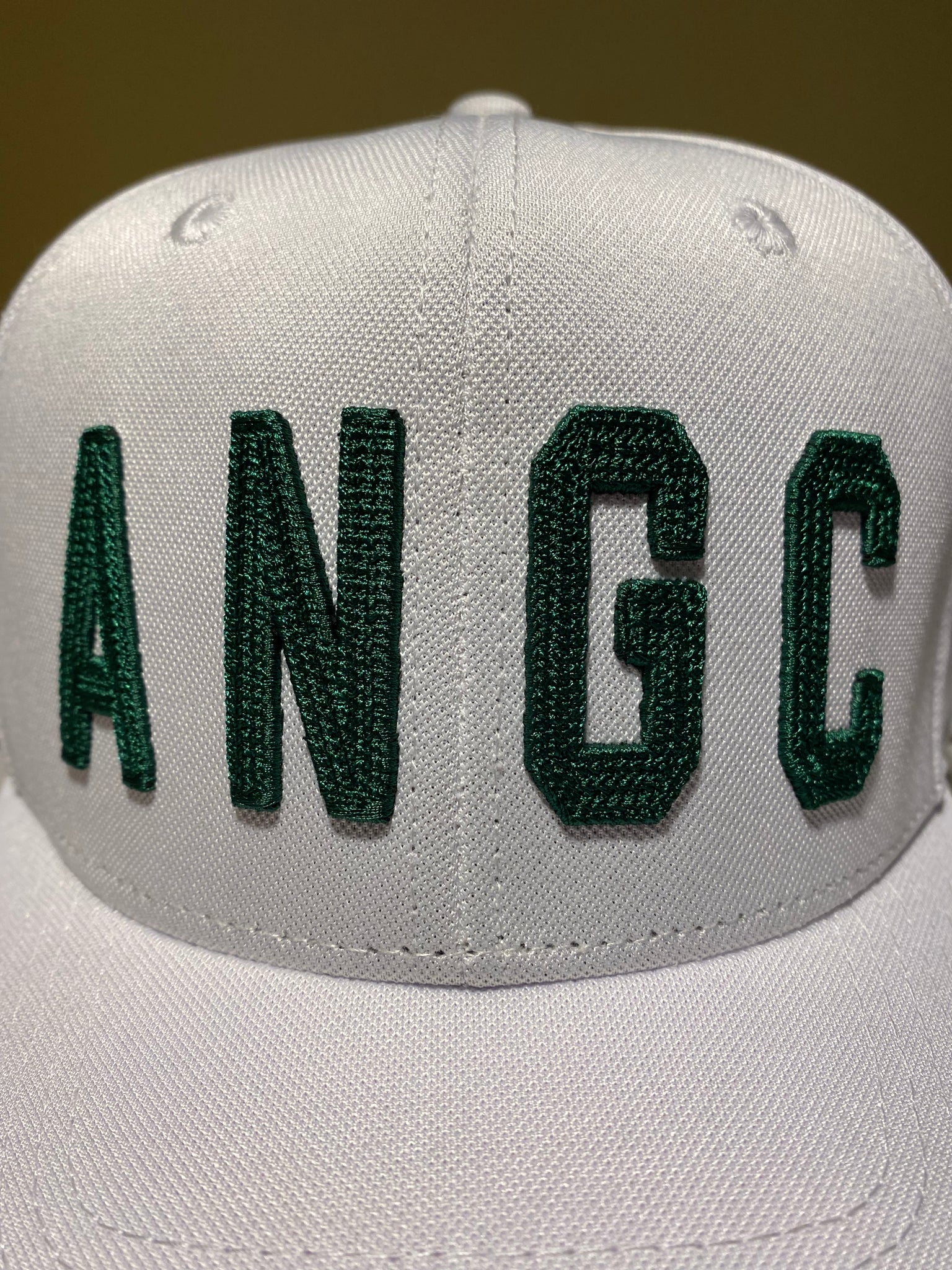 ANGC - *Arkansas Natural Golf Club* Raised Chainstitched Hat - White