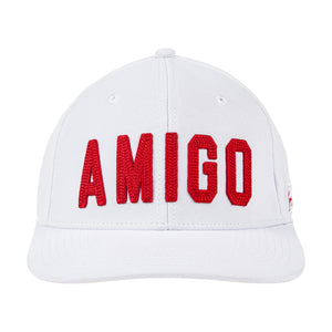 AMIGO Snapback Hat - White / Red