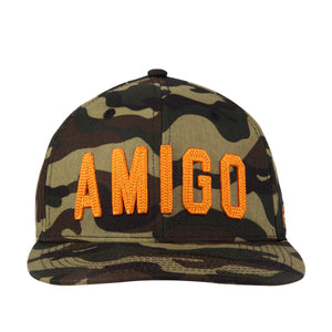 AMIGO Snapback Hat - Camo / Orange