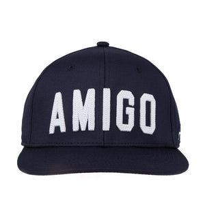 AMIGO Snapback Hat - Navy Blue / White