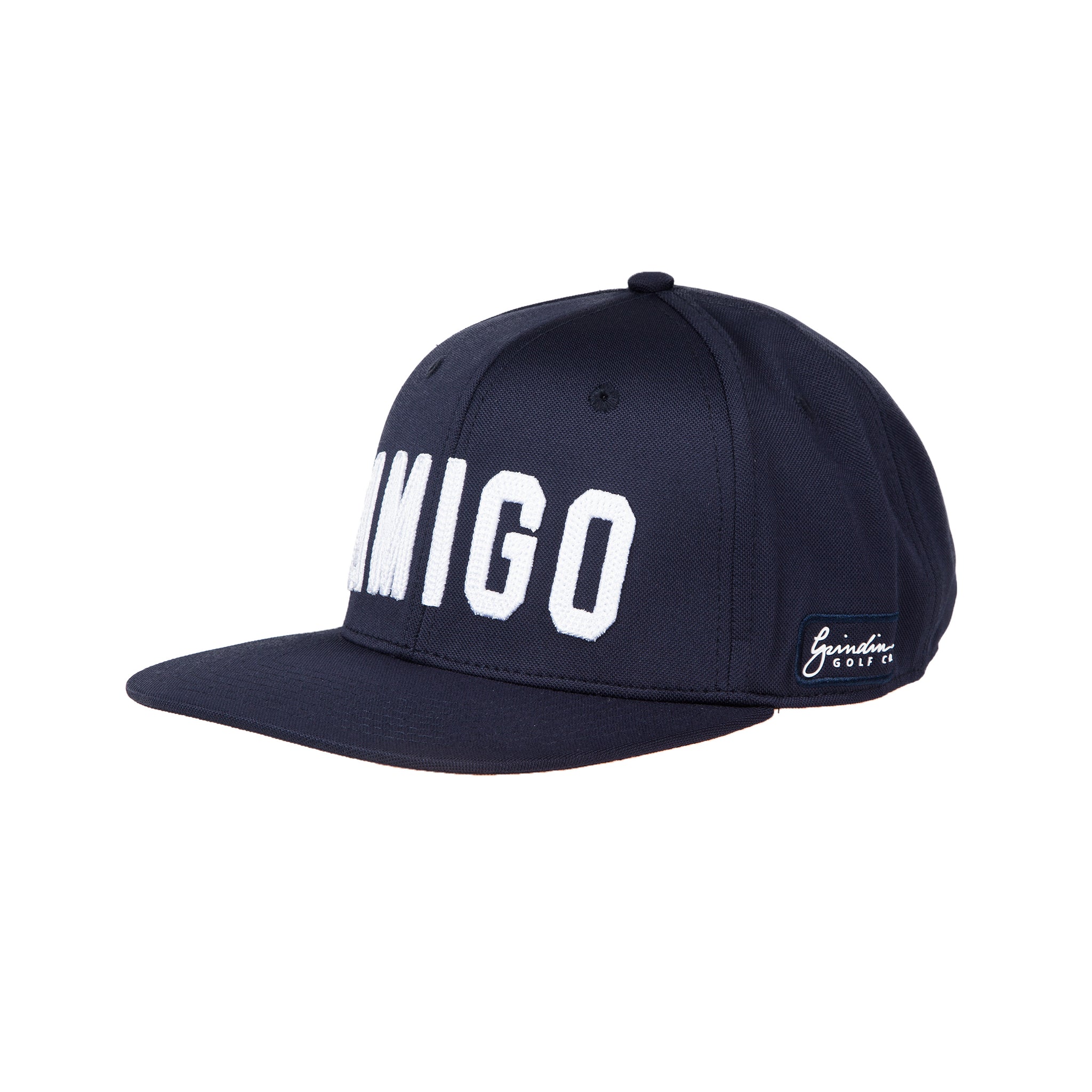 AMIGO Snapback Hat - Navy Blue / White