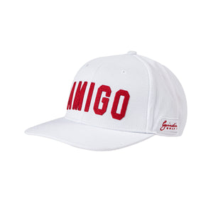 AMIGO Snapback Hat - White / Red
