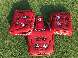 Red Arkansas Use Only Mallet Putter Cover