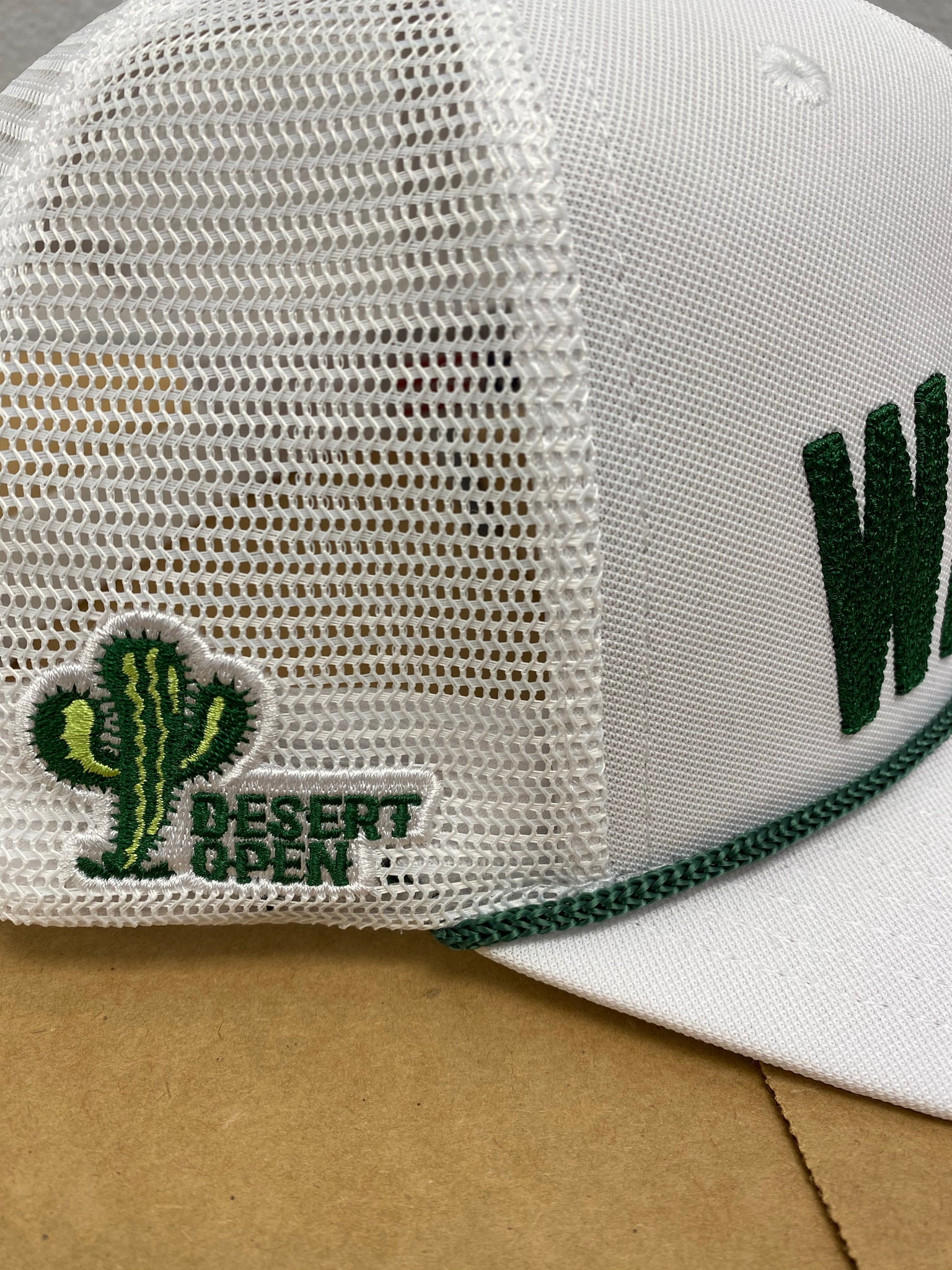 WaStEd Management ROPE Snapback Flat Bill WHITE